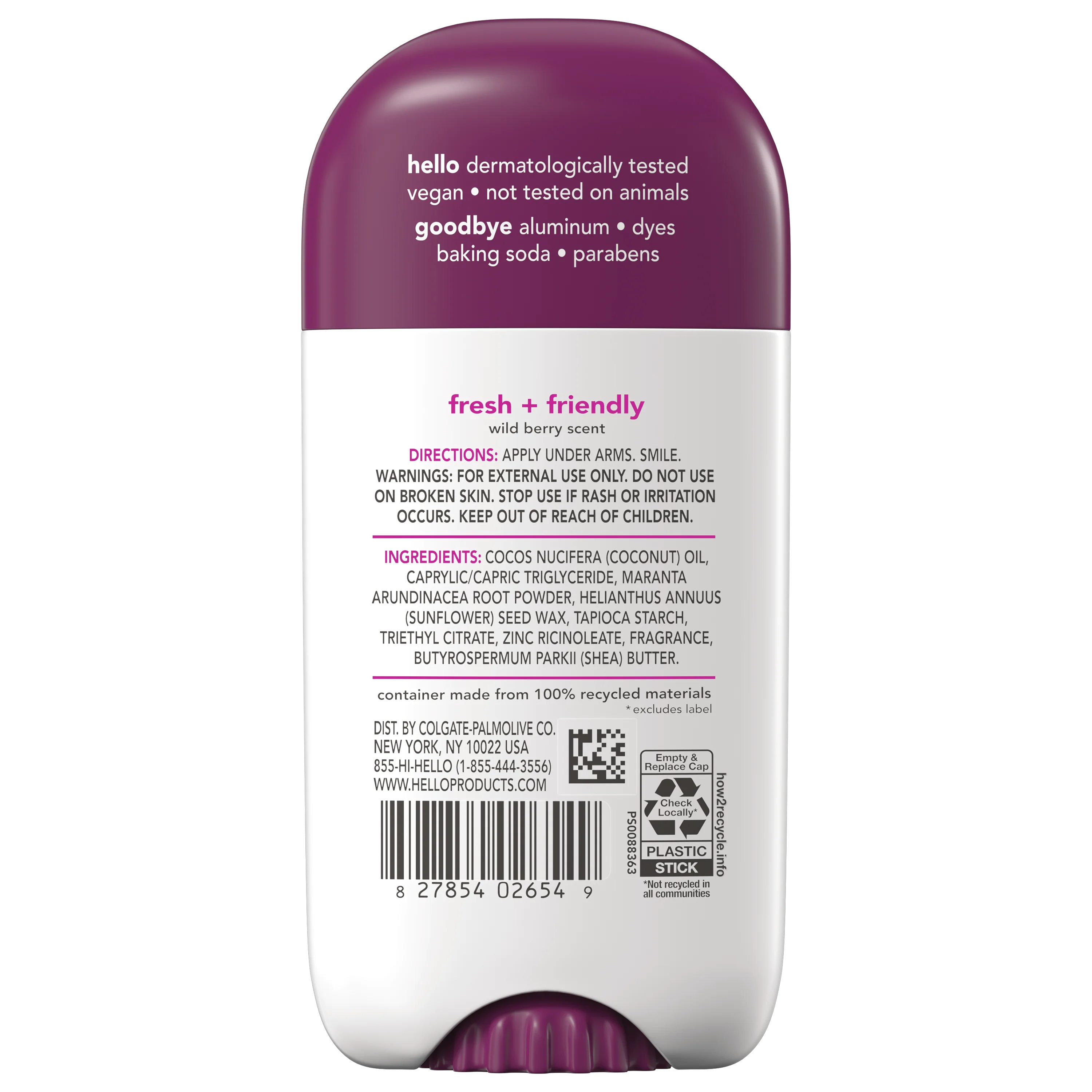 hello wild berry aluminum free deodorant with shea butter - Image 8
