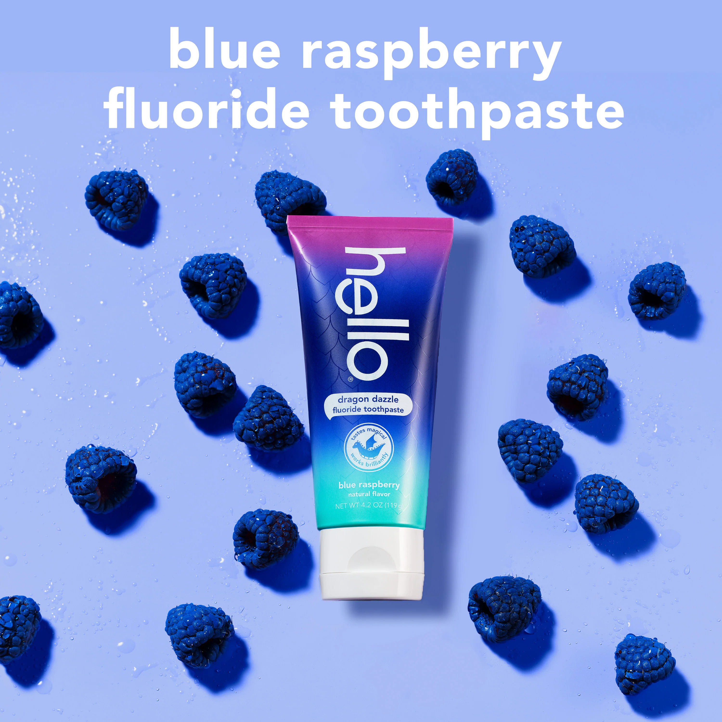 hello kids dragon dazzle blue raspberry fluoride toothpaste - Image 4