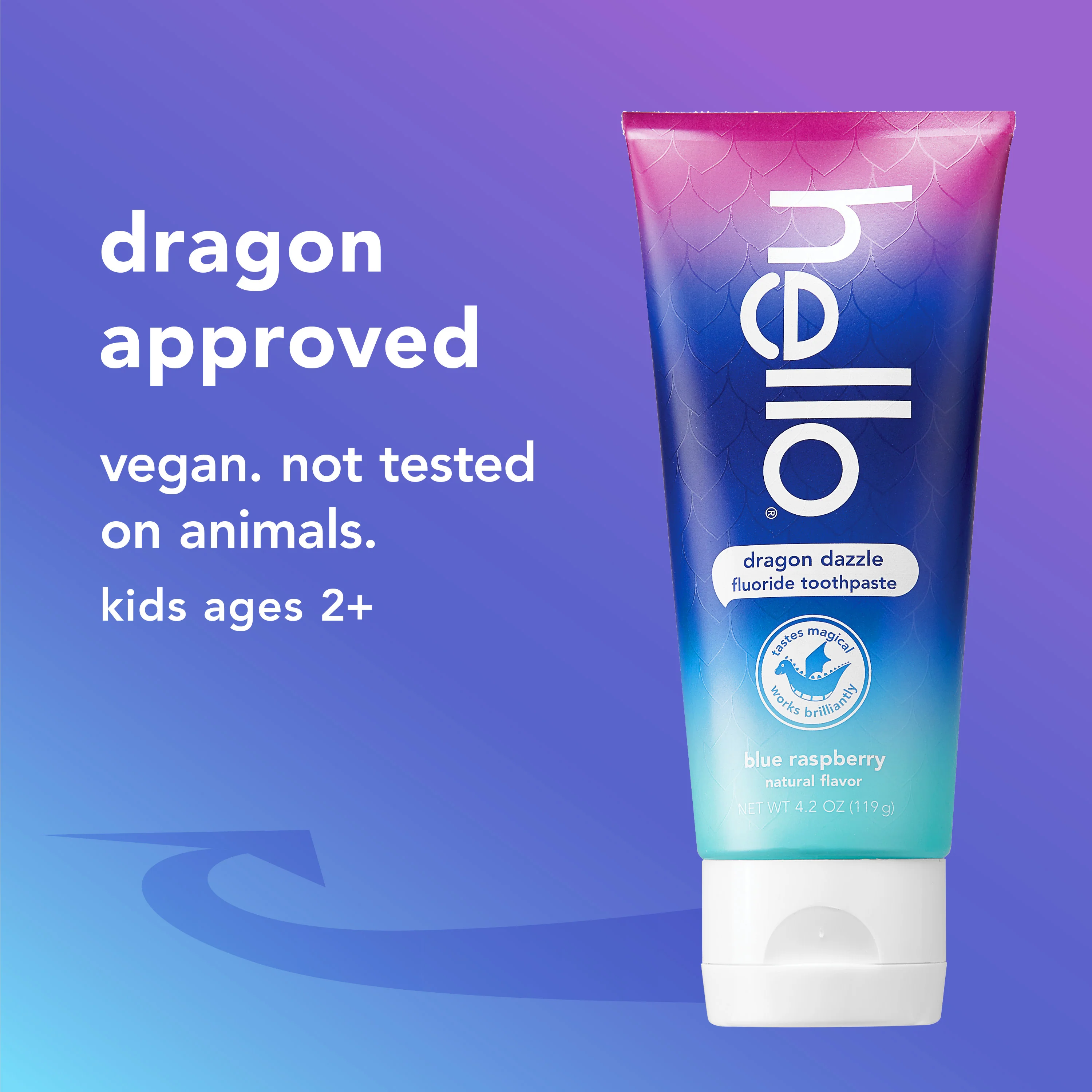 hello kids dragon dazzle blue raspberry fluoride toothpaste - Image 6