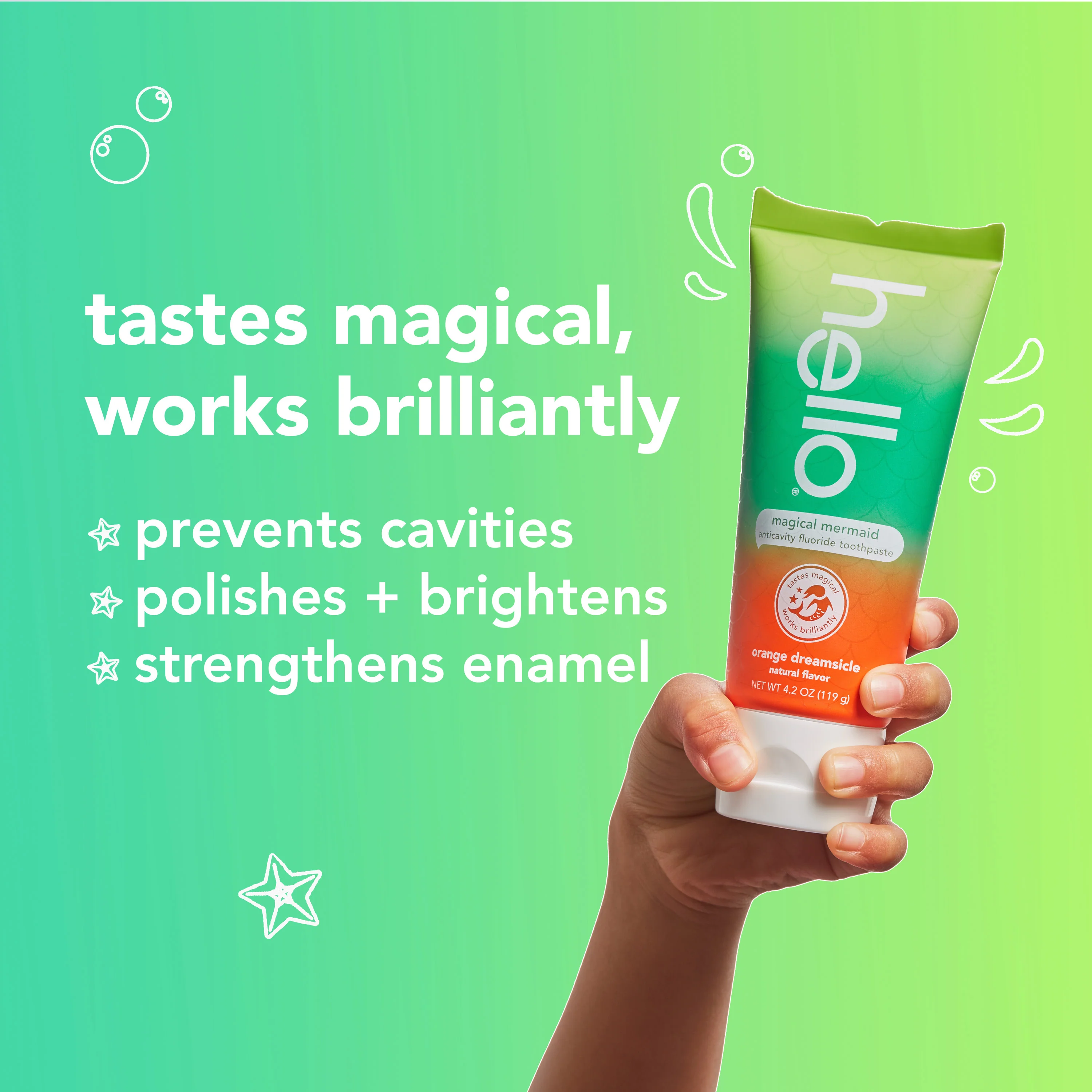 hello kids magical mermaid fluoride toothpaste - Image 4