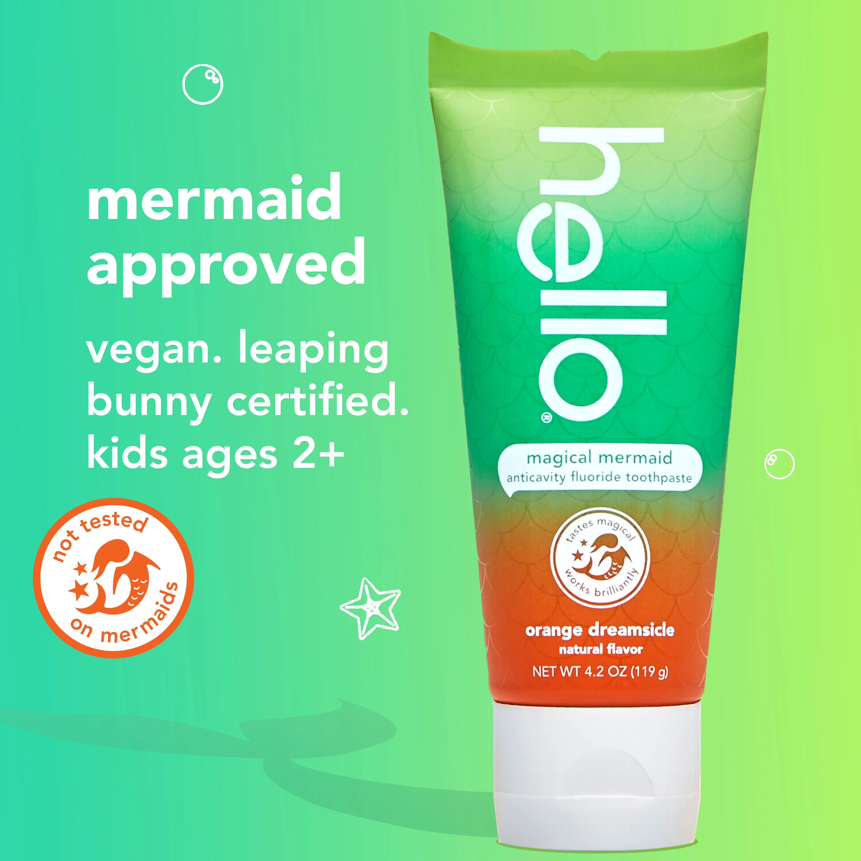 hello kids magical mermaid fluoride toothpaste - Image 5