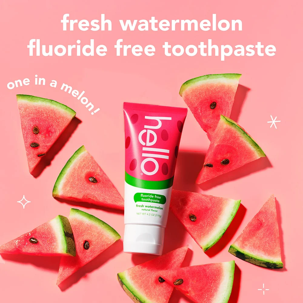 hello kids fresh watermelon fluoride free toothpaste - Image 4
