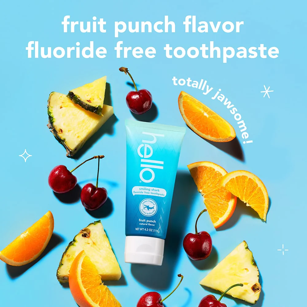 hello kids smiling shark fluoride free toothpaste - Image 4