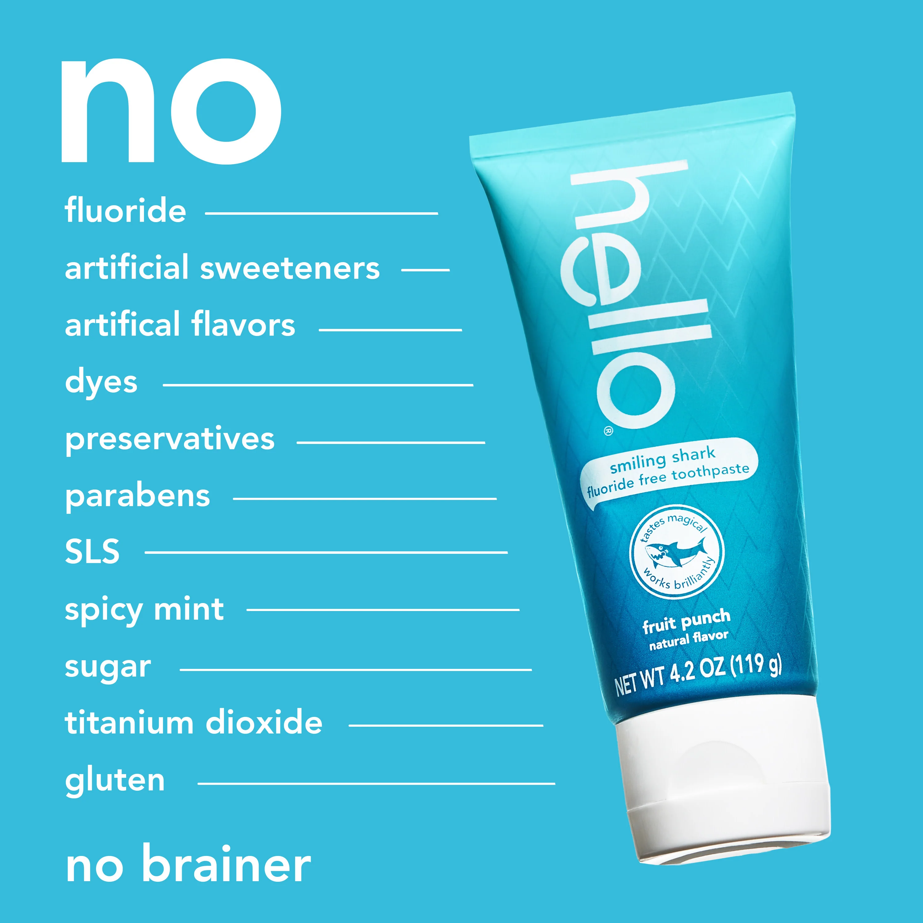 hello kids smiling shark fluoride free toothpaste - Image 7