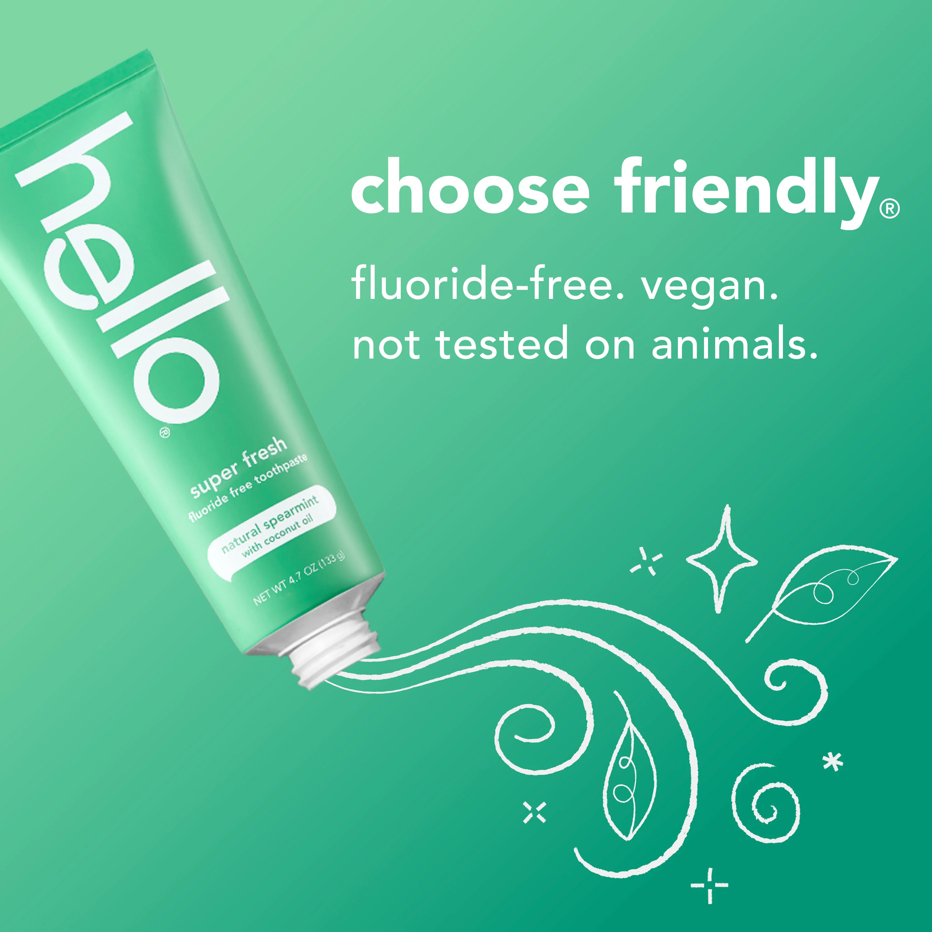 hello super fresh + friendly fluoride free toothpaste - Image 5