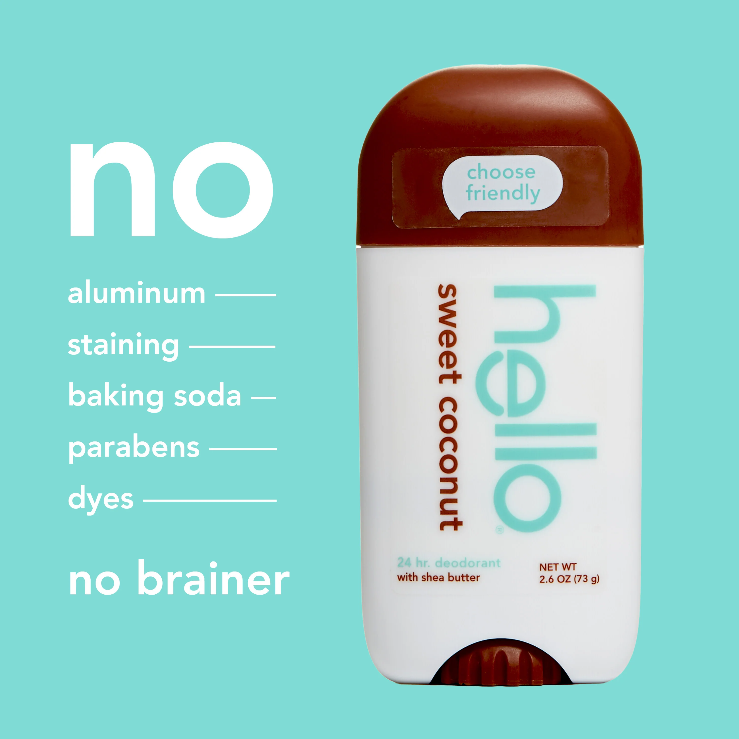 hello sweet coconut aluminum free deodorant with shea butter - Image 6